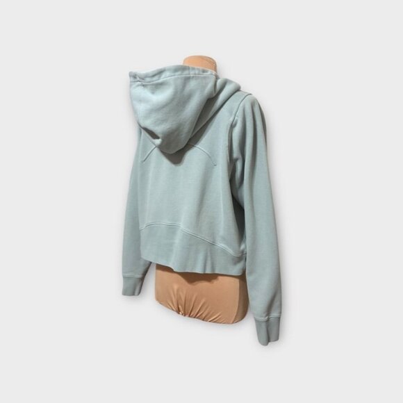 Lululemon Loungeful Cropped Hoodie 6 Silver Blue Sweatshirt EUC Athleisure - Picture 6 of 7
